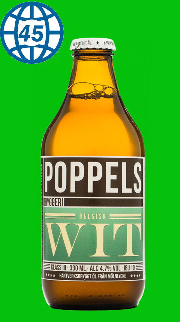 Poppels Belgisk Wit 0,33L Alk 4,7 %
