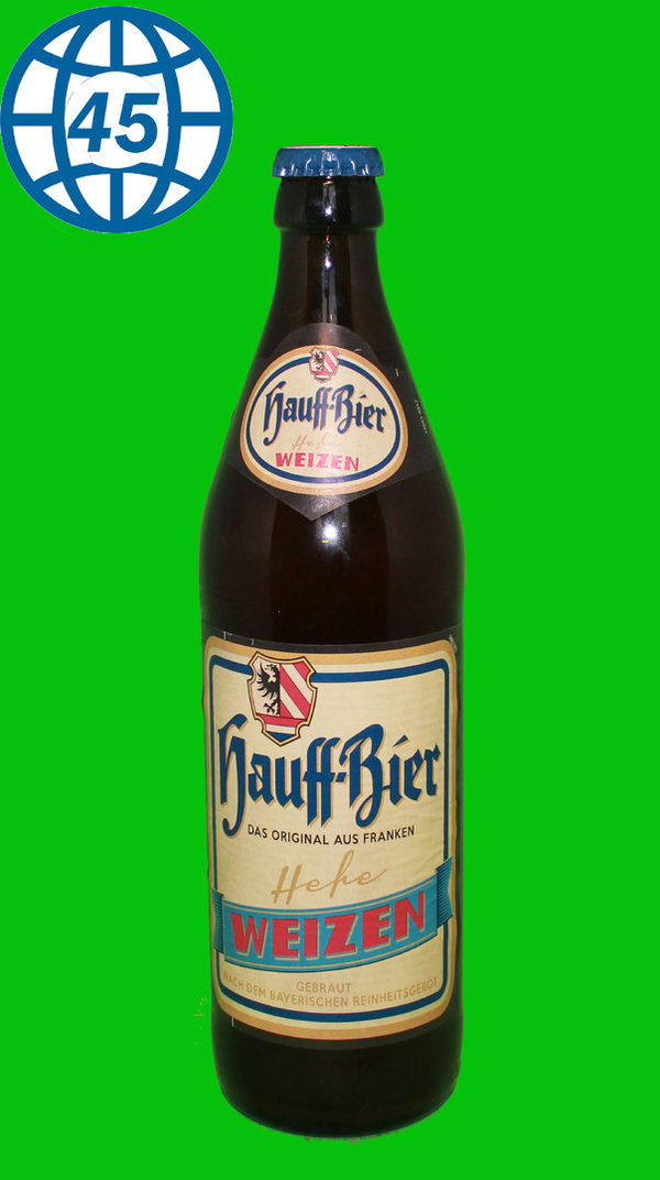 HAuf-Bier Hefe Weizen  0,5L Alk 5,2% vol