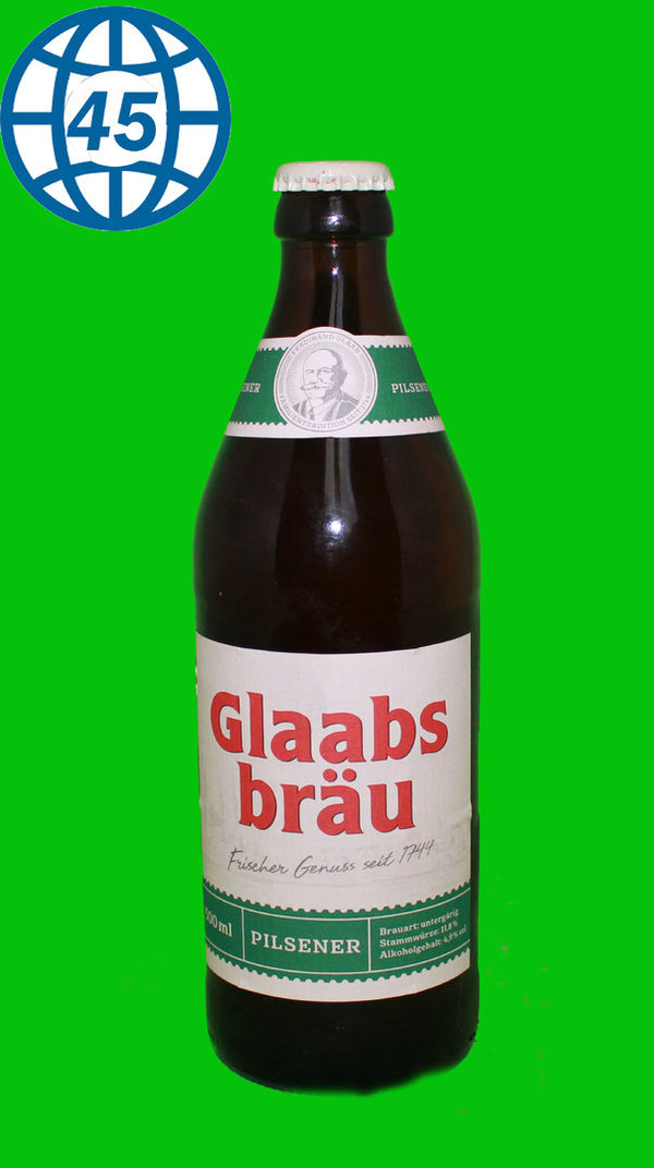 Glaabs Bräu Pilsener 0,5L Alk 4,9% vol