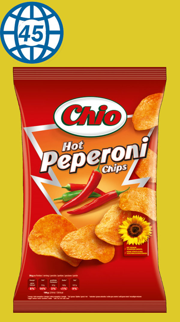 Chio hot pepperoni Chips 175g