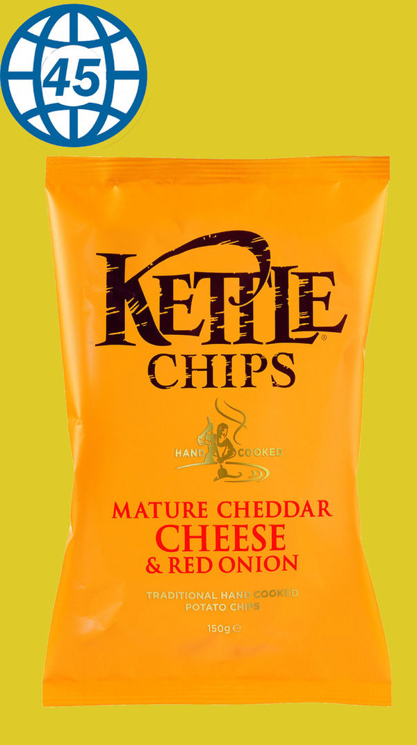 Kettle Chips Nature Cheddar Cheese & red Onion 150g