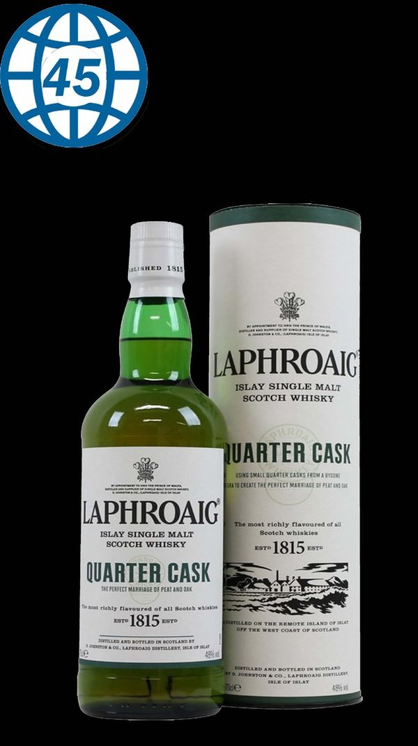 Laphroaig Islay Single Malt Scotch Whisky Quarter Cask 70cl 48%vol